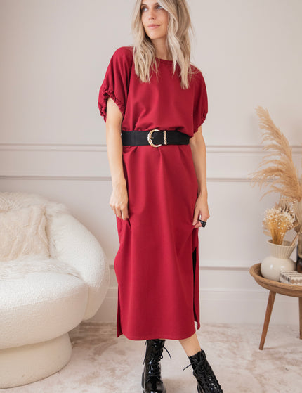 Lara Loose Bordeaux - Maxi Jurk