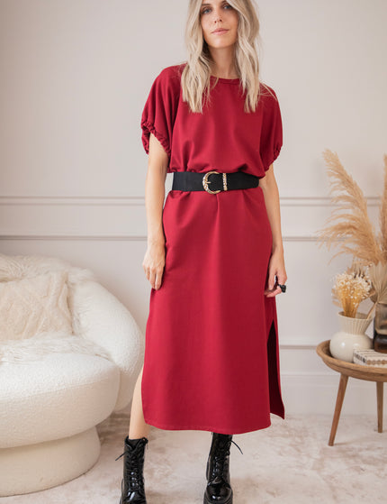 Lara Loose Bordeaux - Maxi Jurk