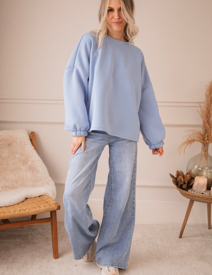 Lily Good Vibes Blue/Beige - Sweater