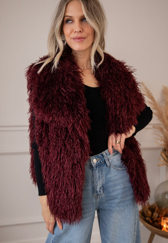 Femme Fluff Burgundy - Jacket