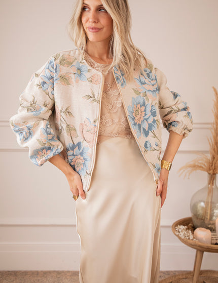 Rosy Belle Beige/Blue - Jacket