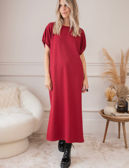 Lara Loose Bordeaux - Maxi Jurk