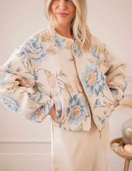 Rosy Belle Beige/Blue - Jacket