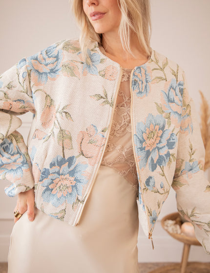 Rosy Belle Beige/Blue - Jacket