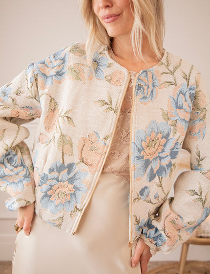 Rosy Belle Beige/Blue - Jacket