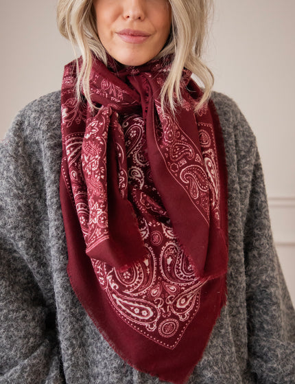 Paisley Delicate Bordeaux - Sjaal