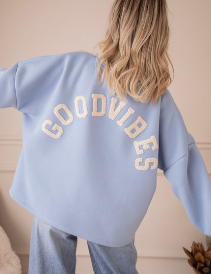 Lily Good Vibes Blue/Beige - Sweater