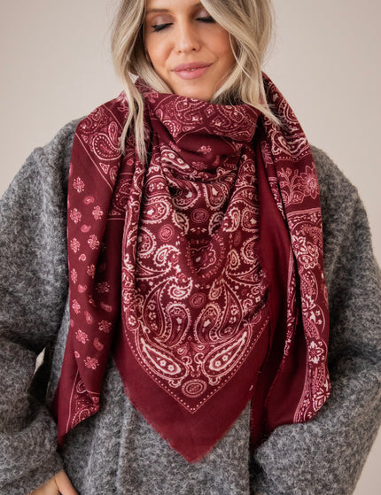 Paisley Delicate Bordeaux - Sjaal