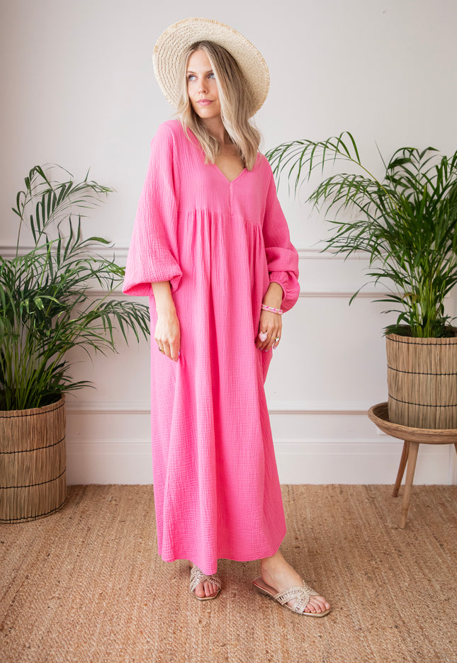 Maud Tetra Fuchsia - Maxi Dress