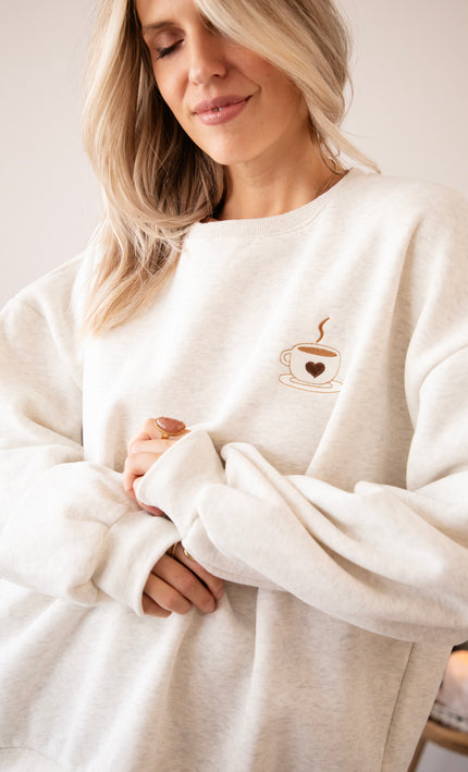 Simplicity & Coffee  Soft Grey - Sweater