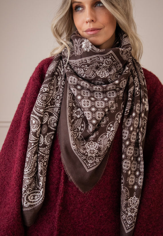 Paisley Delicate Choco - Scarf