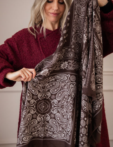 Paisley Delicate Choco - Scarf