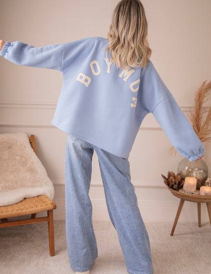 Lily Boy Mom Blue/Beige - Sweater