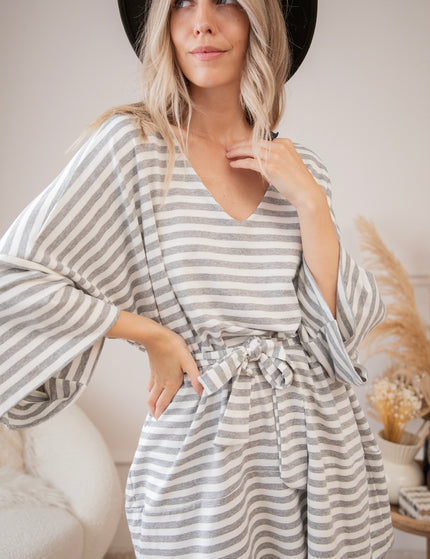 Never Loose Your Stripes Grey - Dress