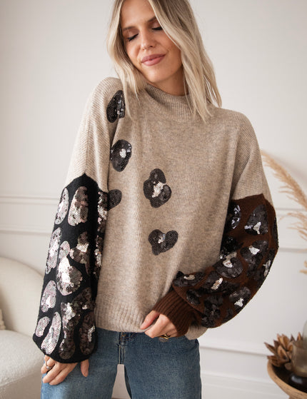 Cozy Cleo Taupe - Sweater