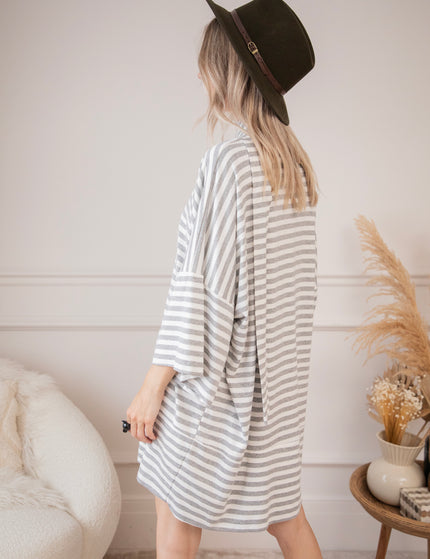 Never Loose Your Stripes Grey - Dress