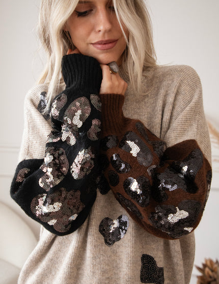 Cozy Cleo Taupe - Sweater