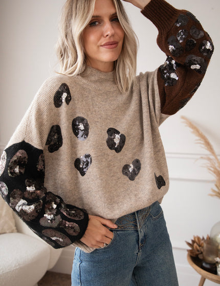 Cozy Cleo Taupe - Sweater