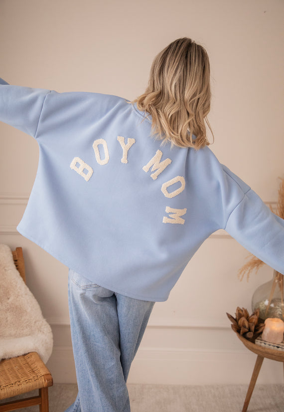 Lily Boy Mom Blue/Beige - Sweater