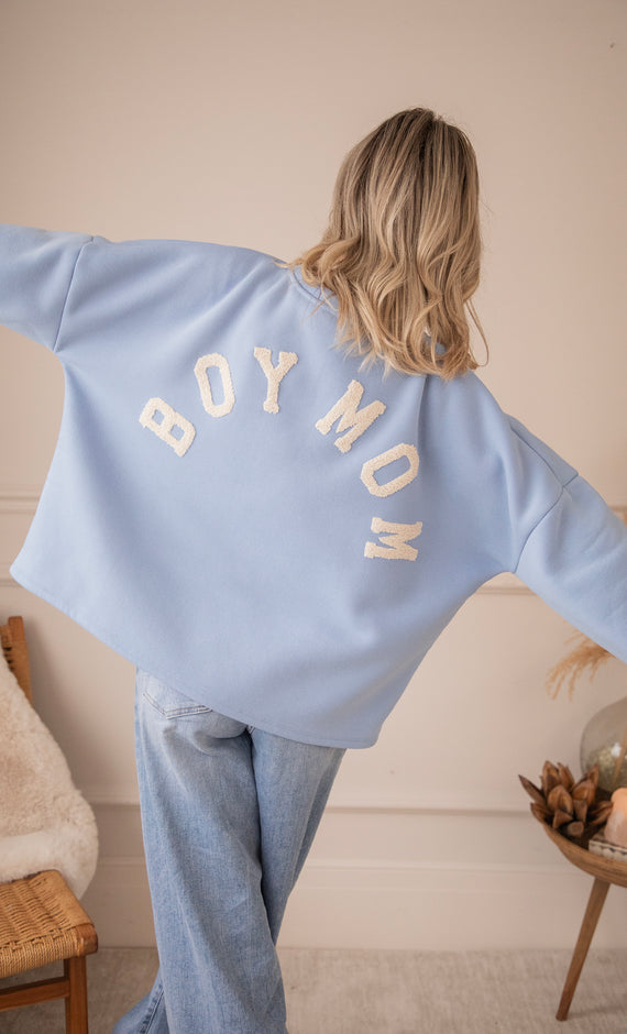 Lily Boy Mom Blue/Beige - Sweater