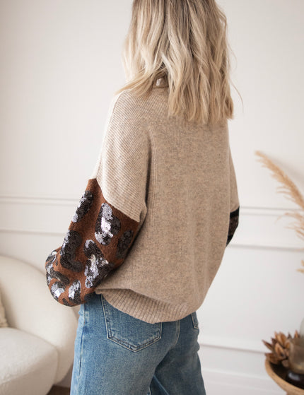 Cozy Cleo Taupe - Sweater