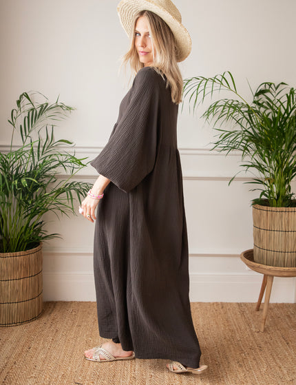 Maud Tetra Dark Brown - Maxi Dress