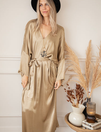 Maxikleid - Silky Moments - Gold