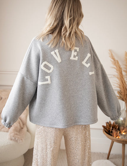 Lily Lovely Grey/White - Sweater