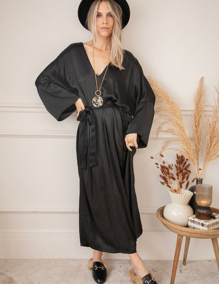 Silky Moments Black - Maxi Jurk