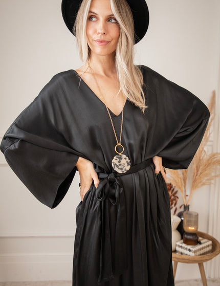 Silky Moments Black - Maxi Jurk