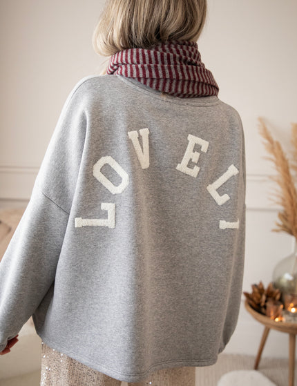 Lily Lovely Grey/White - Sweater