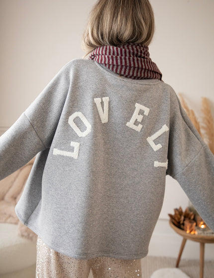 Lily Lovely Grey/White - Sweater