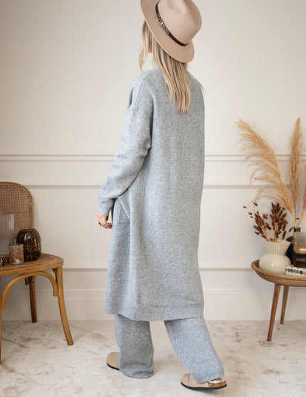 Strickjacke - Cozy Times Ahead - Grau