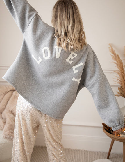 Lily Lovely Grey/White - Sweater