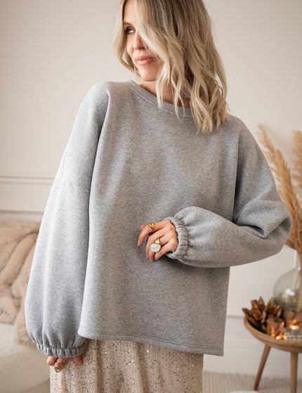 Lily Lovely Grey/White - Sweater