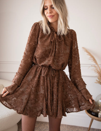 Harvest Bloom Fray Brown - Jurk