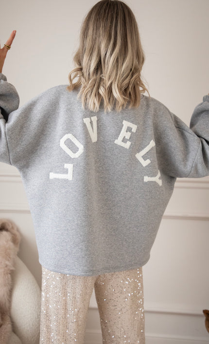 Lily Lovely Grey/White - Sweater