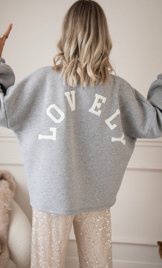 Lily Lovely Grey/White - Sweater