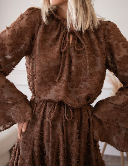 Harvest Bloom Fray Brown - Jurk