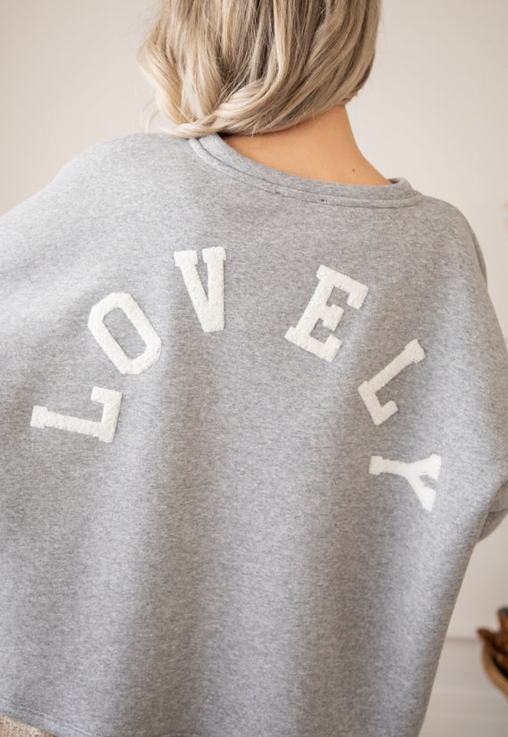 Lily Lovely Grey/White - Sweater