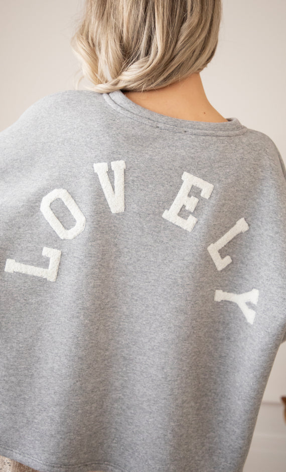 Lily Lovely Grey/White - Sweater