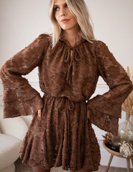 Harvest Bloom Fray Brown - Jurk