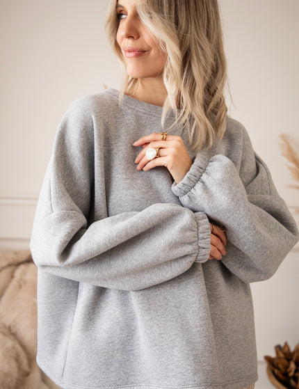 Lily Lovely Grey/White - Sweater
