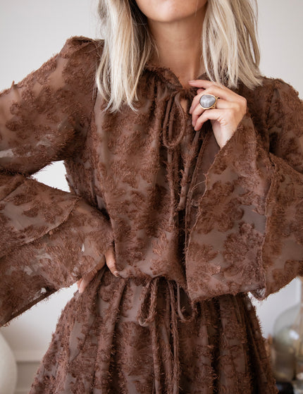 Harvest Bloom Fray Brown - Jurk