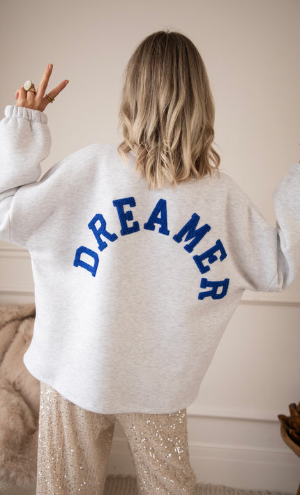 Lily Dreamer Soft Grey/Dark Blue - Sweater