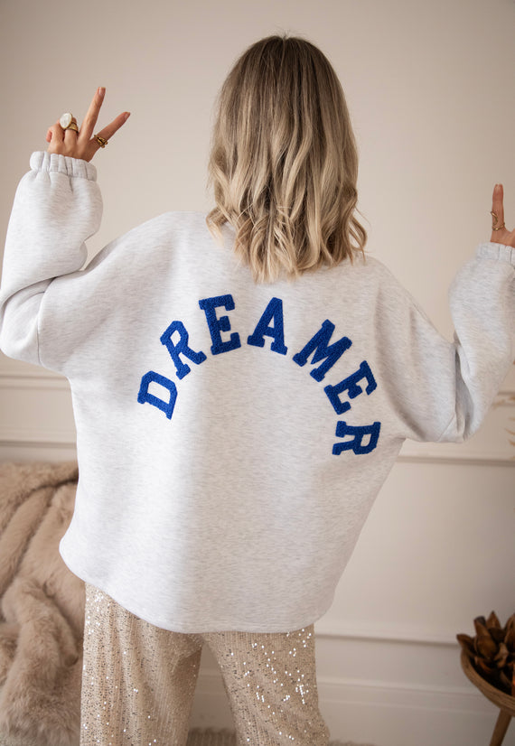 Lily Dreamer Soft Grey/Dark Blue - Sweater