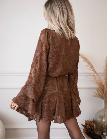 Harvest Bloom Fray Brown - Jurk