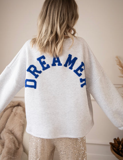 Lily Dreamer Soft Grey/Dark Blue - Sweater