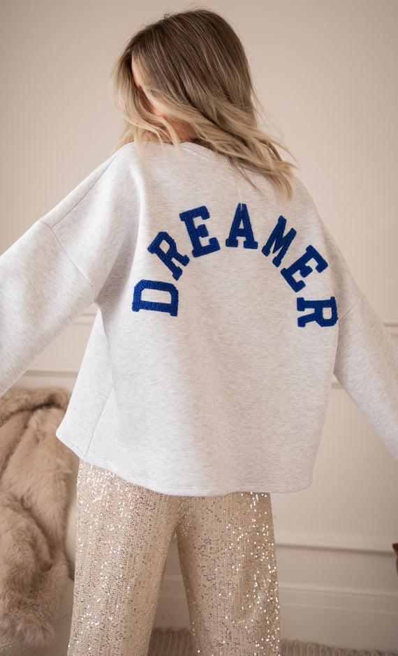 Pullover - Lily Dreamer - Hellgrau/Dunkelblau