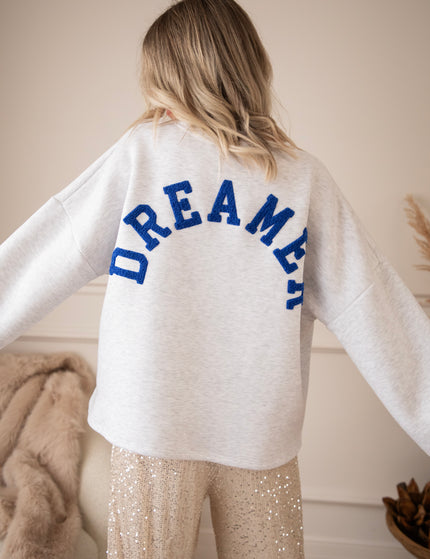 Lily Dreamer Soft Grey/Dark Blue - Sweater